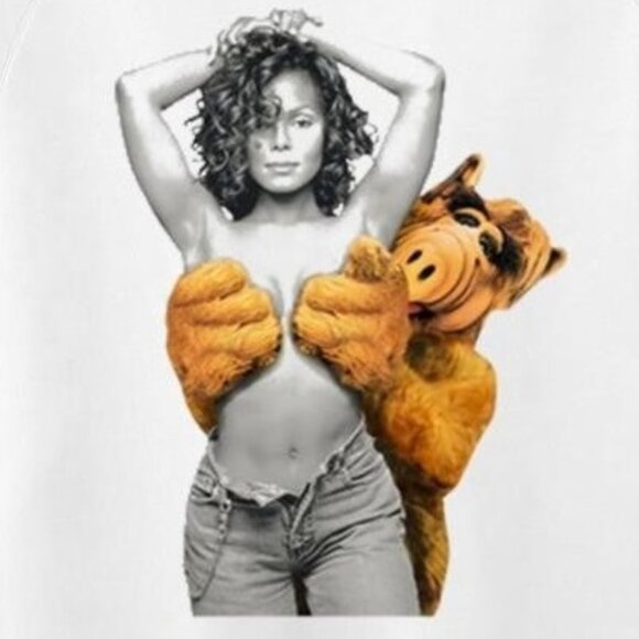 Janet Jackson True Love ALF Meme Funny Fan Gift Graphic Pop Music T-Shirt 159 - Picture 2 of 5